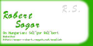 robert sogor business card